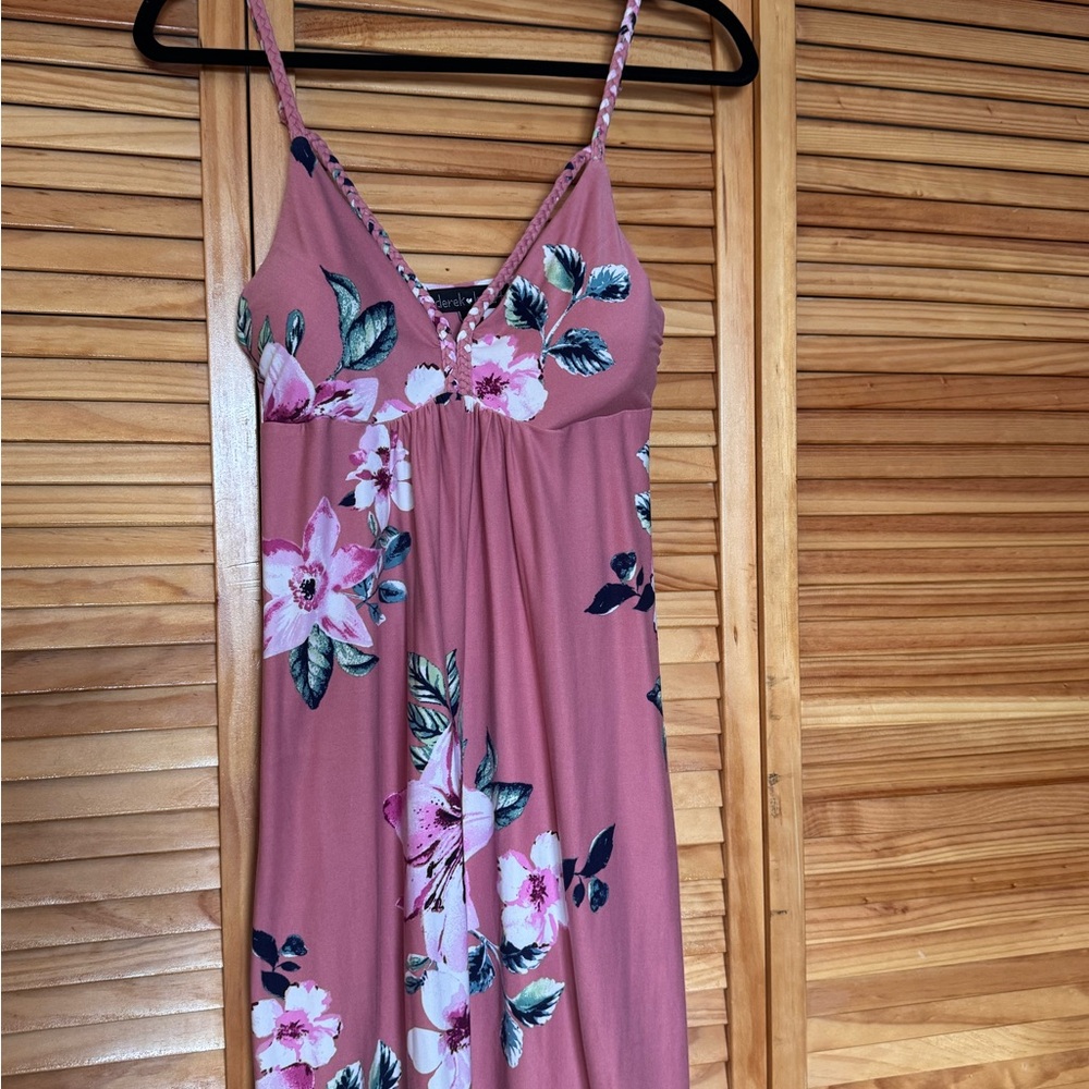 Floral Pink Maxi Dress